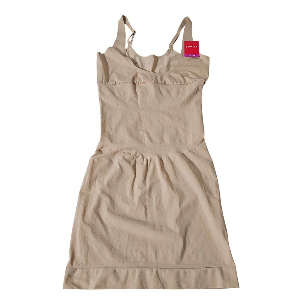 SPANX Shape My Day Open-Bust Full Slip XL Natural Nude Seamless Sculpting